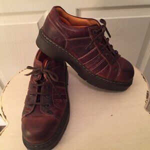 London Underground Vintage "BINGO" Chunky Platform Leather Shoes Womens Size 11